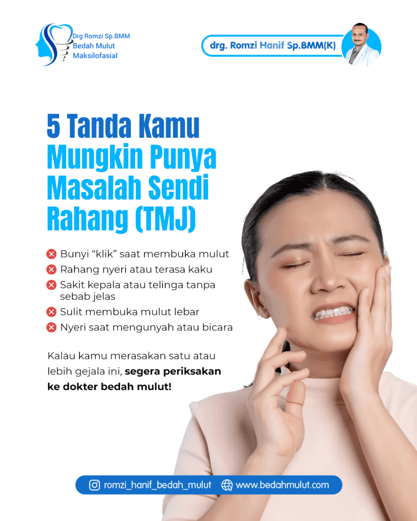 Mengenal Gangguan Sendi Rahang (TMJ): Gejala, Penyebab, dan Kapan Harus ke Dokter Bedah Mulut